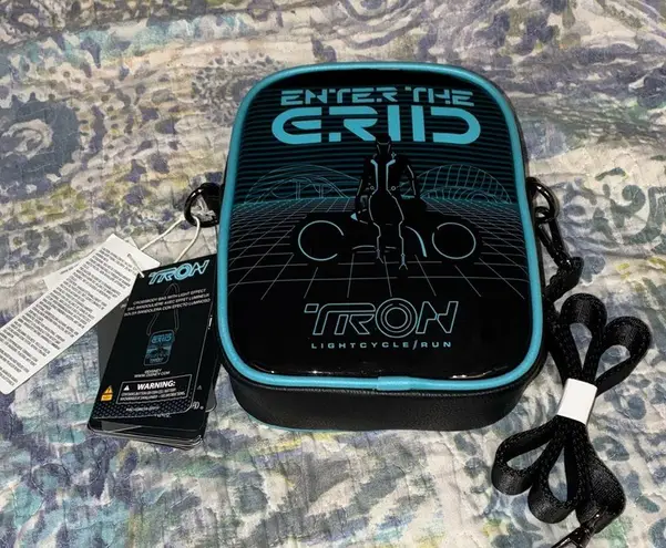 Lounge Fly Disney Light Up Glow in The Dark Tron Crossbody Bag Purse - BNWT