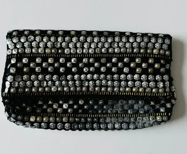 Banana Republic sequined fold over clutch Designer