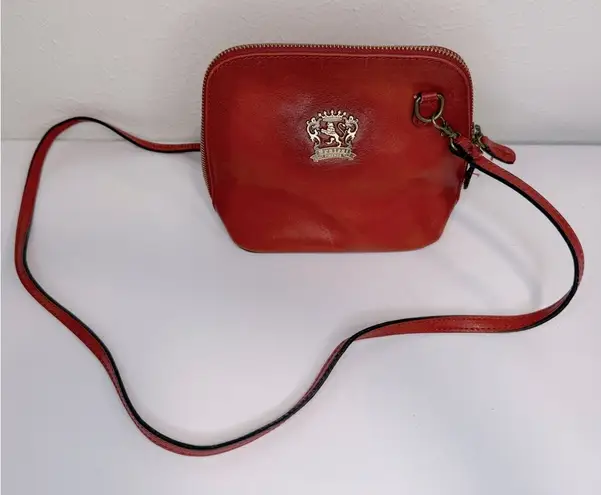 Pratesi Firenze Red Small Italian Leather Crossbody Bag VGUC