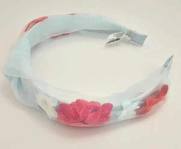 Claire's Pale Blue Flower Chiffon Knotted Headband Pink