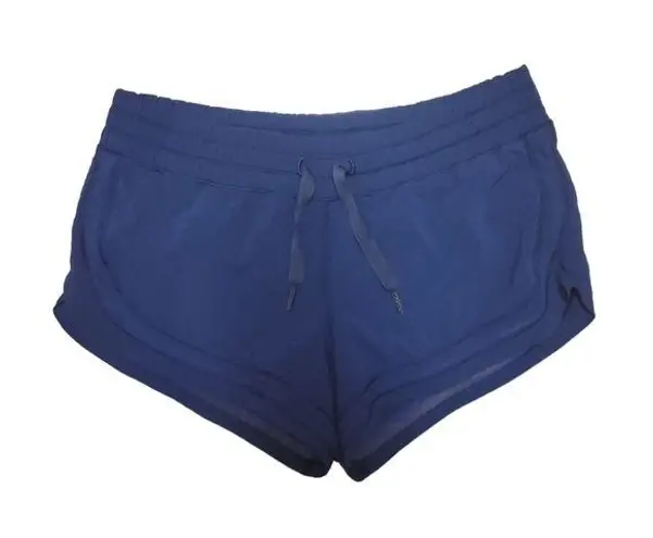 Lululemon  Womens Lined Running Shorts With Mesh Details Navy Blue Size 4