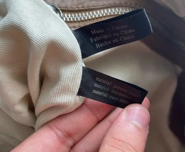 REVEL delancey belted two tone leather tote handbag purse shoulder bag $348