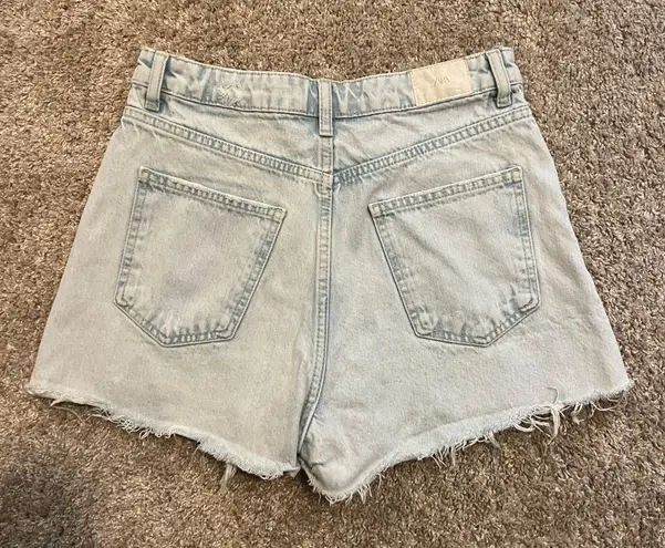 ZARA high waist Denim cut off jeans shorts