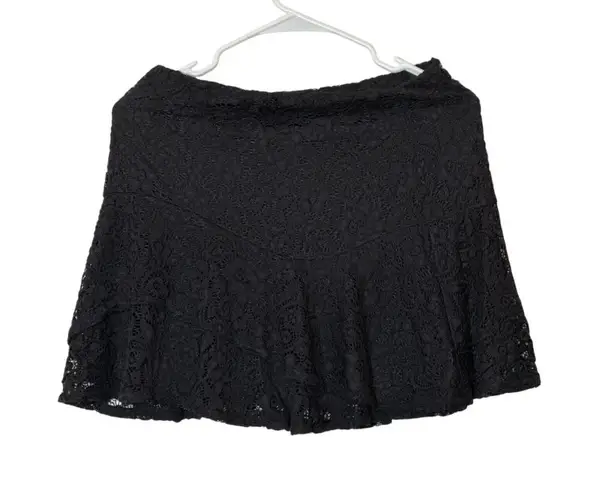 Aqua Black Lace Mini Skirt | Y2K A