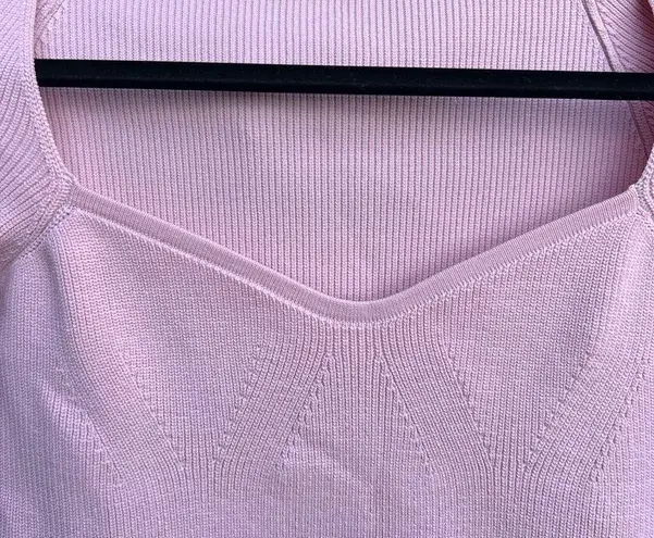 Glassons Ribbed Light Pink Baby Pink Long Sleeve Top Sweater Size Medium