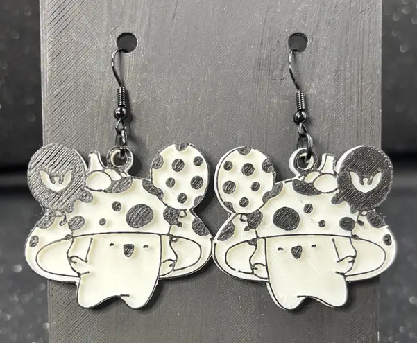 Mushroom Halloween Earrings – Spooky Cute Fall Jewelry Black