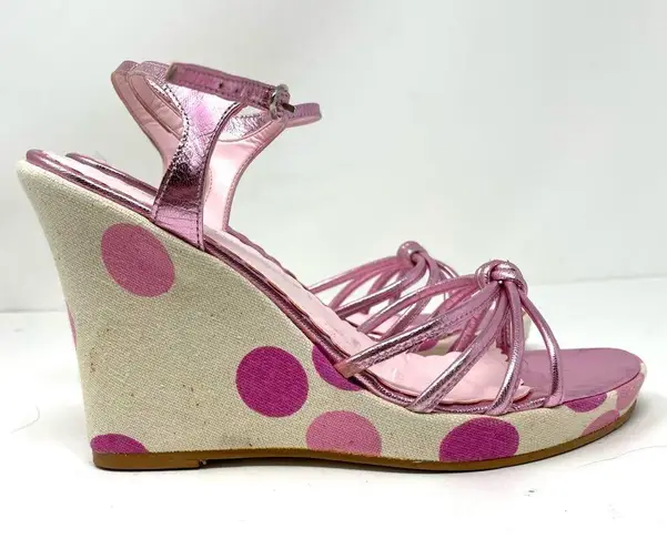 FRANCO BARBIERI wedge sandals, size 7.5, made in Italy