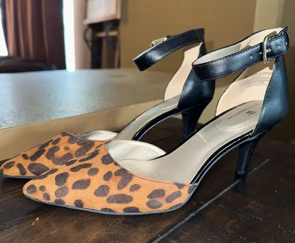 Worthington W Wor Kipper Cheetah Animal Print Pointed Toes Low Heels Womens 8