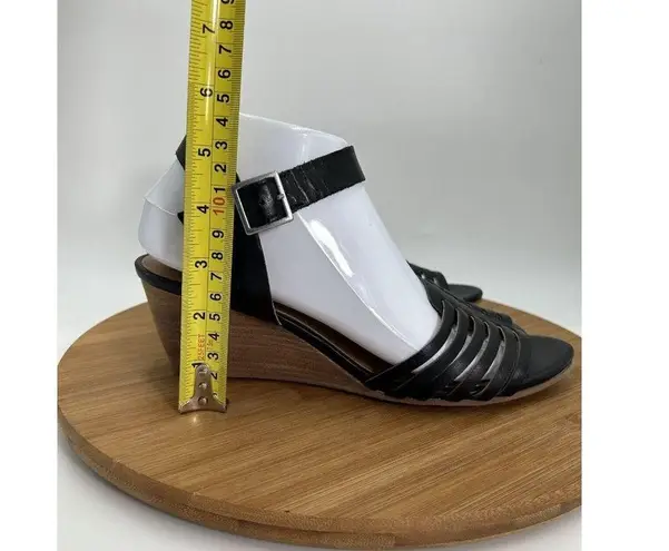 Susina Women's Black Gladiator Ankle Strap Terra Wedge Sandal 9