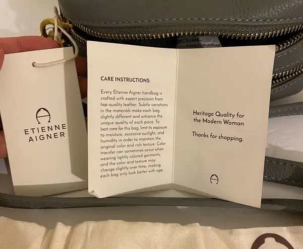 Etienne Aigner - Adeline Mini Ca Double Zip Crossbody Camera bag โslateโ gray ๐