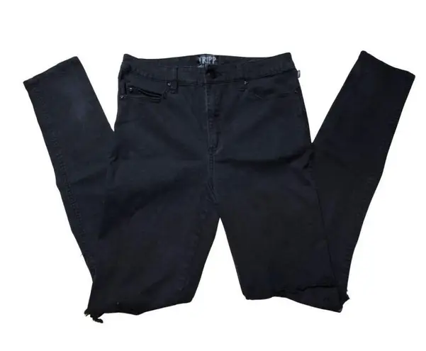 Tripp NYC Ripped Distressed High Rise Black Skinny Jeans Size 30 11 Goth Punk