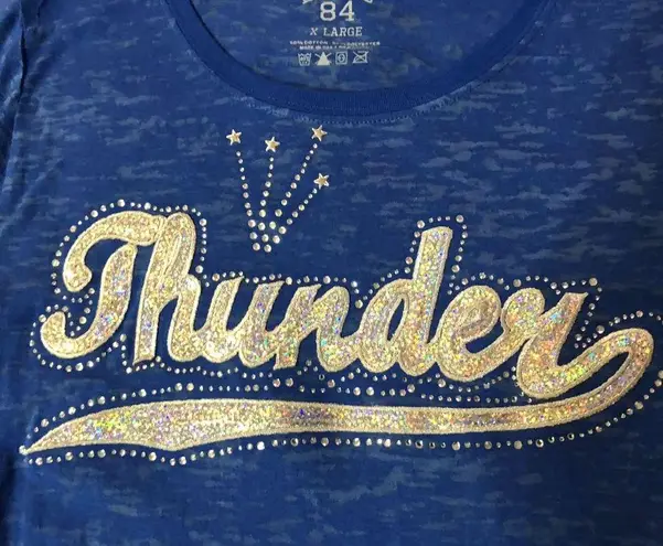 Blue 84  T-Shirt Womens XL Used Sparkly Thunder