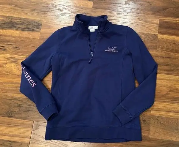 Vineyard Vines women Purple Shep Shirt Quarter Full Zip Pullover Ladies Size XS