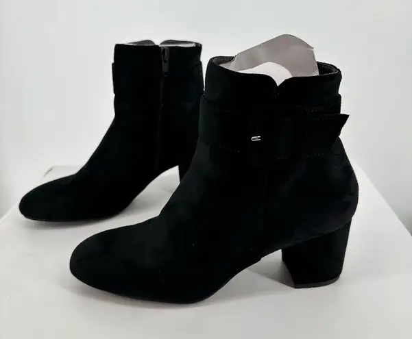 Womens White Mountain Freckly Ankle Boots Black size 7 Buckle