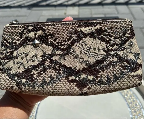 Donald Pliner Courture Donald J Pliner snakeskin leather clutch/wristlet