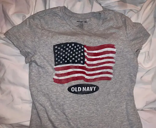 Old Navy White American Flag T shirt Gray Size XS 10 33 Off Retail From Aimee