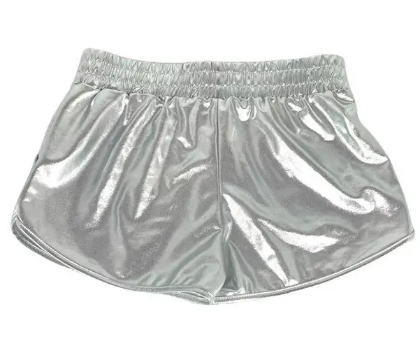 Pumpkino Metallic Disco Shorts Metallic Silver Size Medium