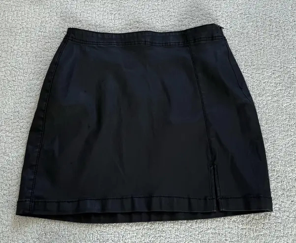 Indigo rising black pleather skirt large mini size medium party holiday cocktail