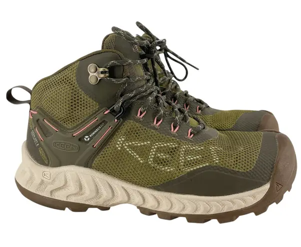 Keen Women's NXIS EVO Waterproof Hiking Boots Olive Size 8 Gorpcore Outdoor