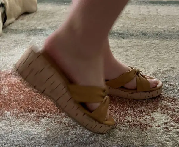 Vintage Island Slipper Wedge Sandals Shoes Made in Hawaii No Size but Approx 8