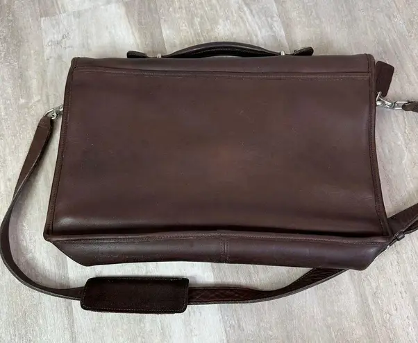 Coach Vintage  Lexington Dark Brown briefcase messenger bag E97-3285