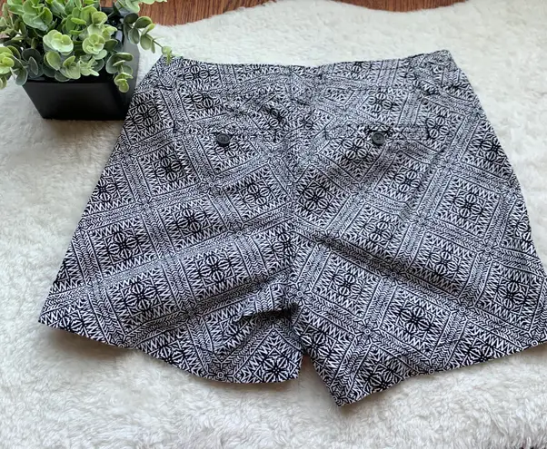 Banana Republic • Black & White Aztec Shorts SZ 0