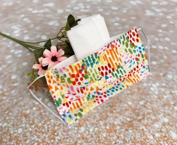 100% Premium Cotton Reusable Face Mask Rainbow Brushstroke Multiple