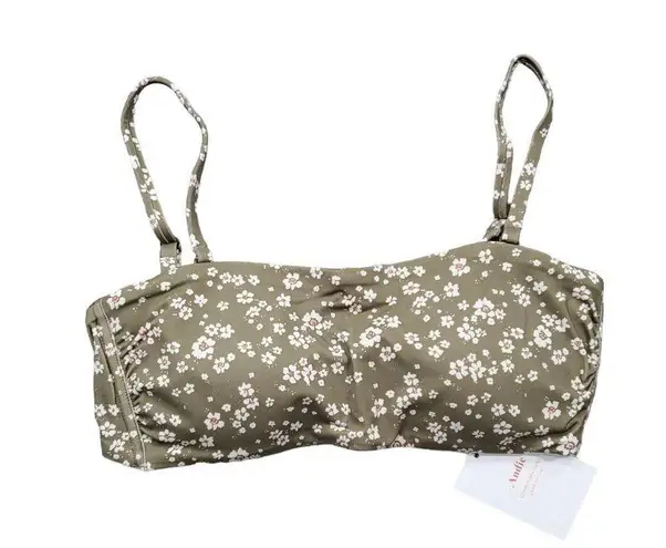 ANDIE Swim Bora Bora Bandeau Bikini Top Green Ditzy Floral Size Medium Lined