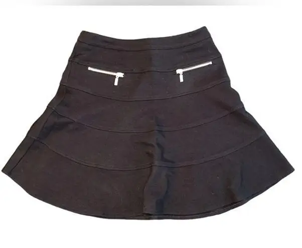 See By Chloe NEW Authentic See By Chloé Zippered Scalloped Black Flare Mini Skirt A-Line