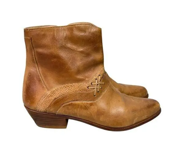 Bergama Vintage Brown Leather Low Cowboy Boots Women's Size 11 Brazil Bootie