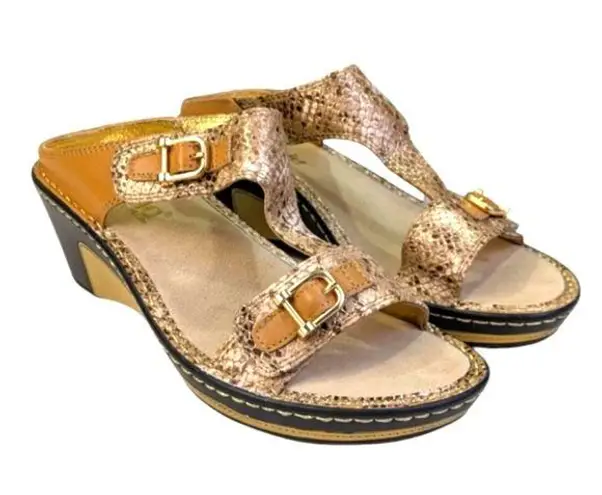 Alegria Lara Posh Gold Sandals EUC $110 Size 38 US 8/8.5 S3495