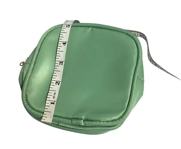 None Nylon Small Makeup Pouch Double Zipper Cosmetic Bag Travel