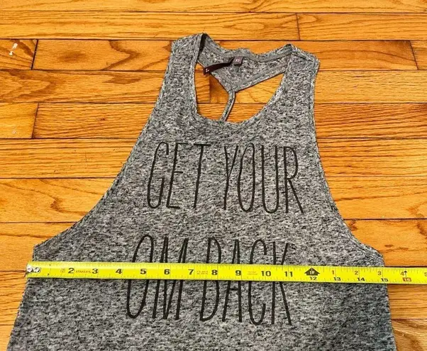 Sweaty Betty  Gray "Get Your Om Back" Racerback Tank Top Size XS