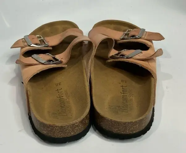 Biocomfort 2 strap sandals peach leather straps size 38 Orange