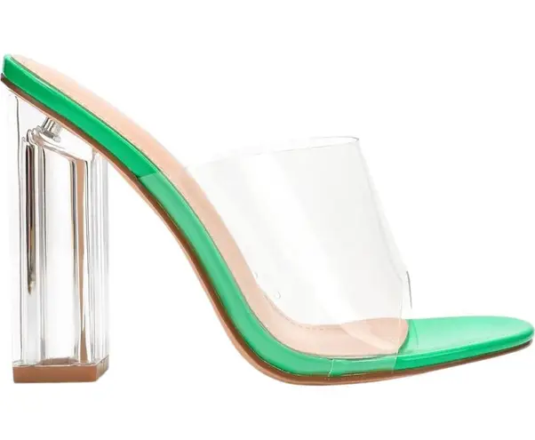 Cape Robbin Y2K Green Transparent Chunky Heels Size 7 NIB NWT Retro Block Heels