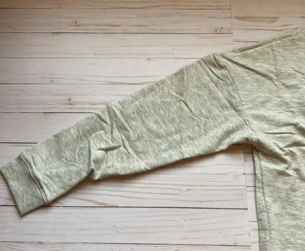 90 Degree By Reflex Terry Brushed Solid Cropped Heather Gray Sweatshirt Sz L NWT Silver Size L