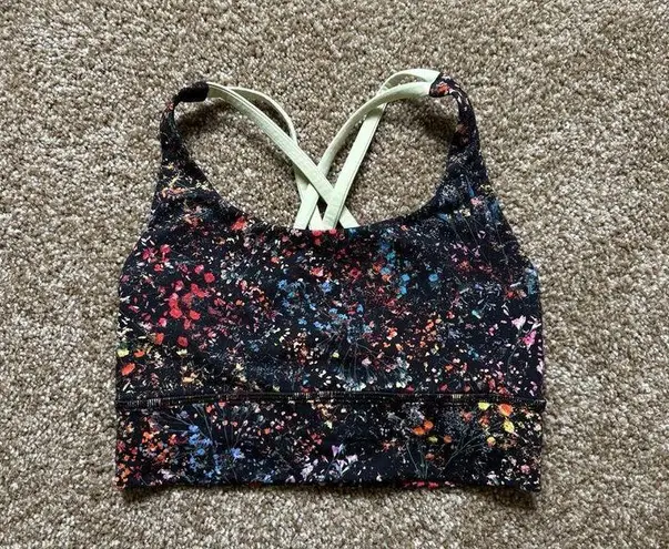 Lululemon  Energy Bra Flowerescent Multi / Lemon Ice Size 4