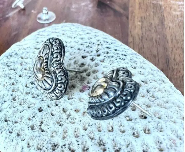 Vintage Heart Earrings Valentine Triple plated metal Love Romance Birthd…