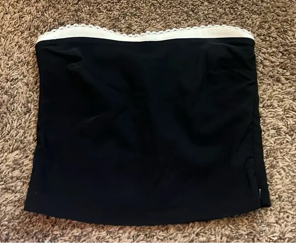 ZARA  Black and White Strapless Top