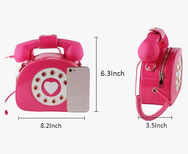 Boutique NWT-RETRO TELEPHONE SHAPE CROSSBODY BAG