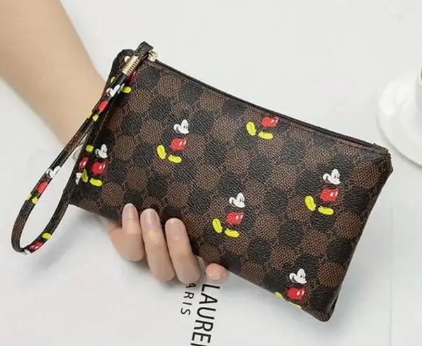 Disney Mickey Mouse pouchette clutch wallet with wristlet strap​