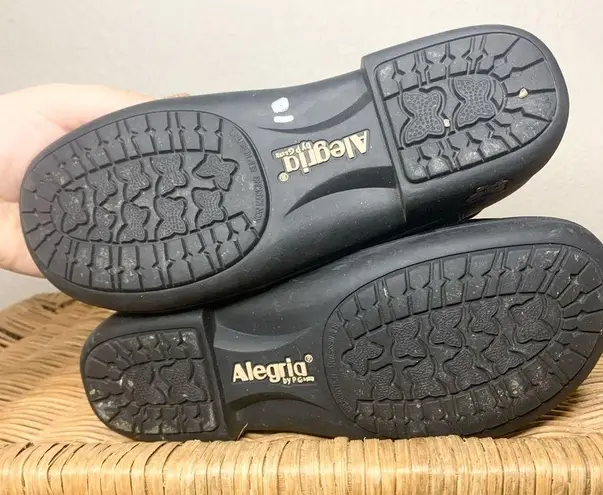 Alegria Kylie Night Boots Black and Gray Plaid Panel Lace Up Boots Size 37