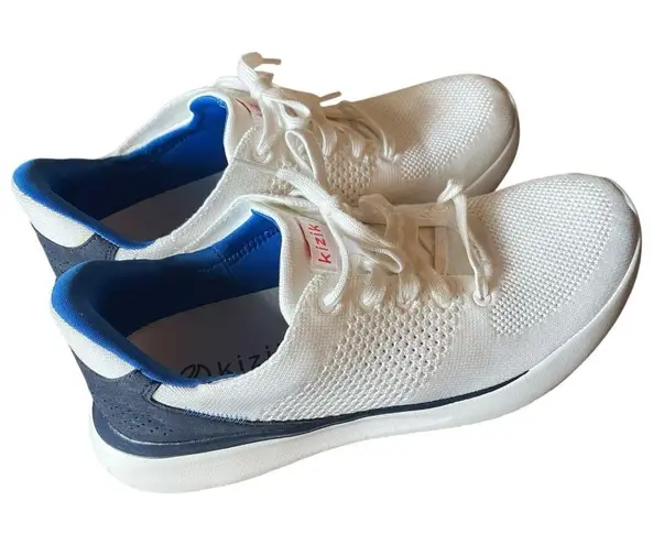 Kizik Unisex White Lima Sneakers Blue Size 9.5