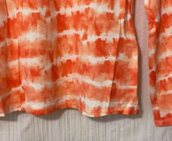 Inc international  Concepts Scoop-Neck Top Tie-Dye Orange/White NWT Small