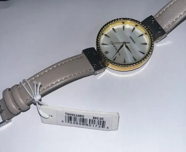 Tahari Diamond Women's Tan Strap Watch