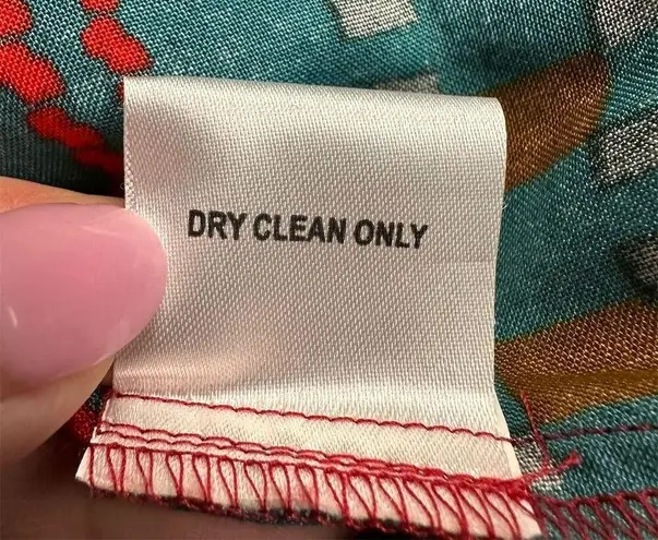 Allen Solly Women's Multicolor Geometric Cap Sleeve Top M Casual Boho Size M