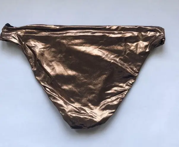Luxe NWT by Lisa Vogel Metallic Rose Gold Bikini