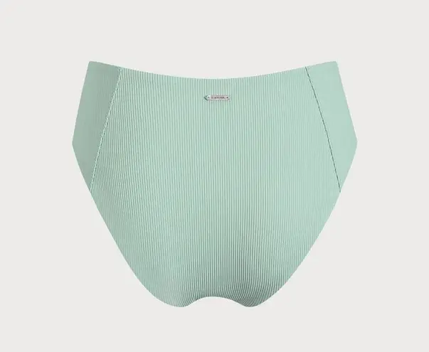 BERLOOK Cyan Ribbed Seam Full Coverage Bikini Bottom ONLY 21 Blue Size XS