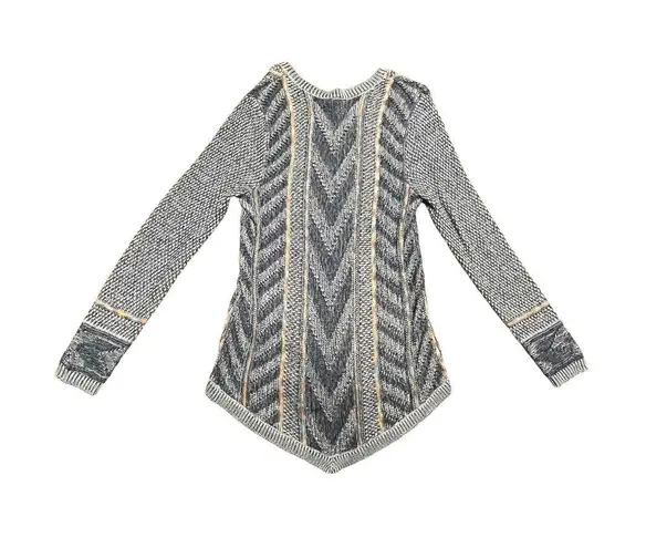 love on a hanger boho hippie festival rainbow knit v hemline sweater size medium