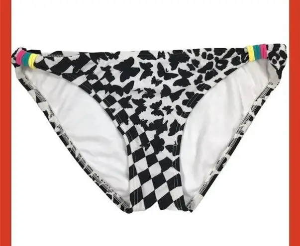 Hobie Size Small.Black & White Design Pattern Bikini Bottom. New With Tags